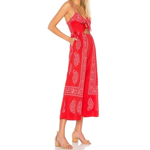 Free People X Revolve Feel The Sun Bandana Print Jumpsuit - Picture 3 of 13